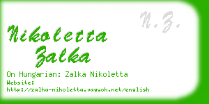 nikoletta zalka business card